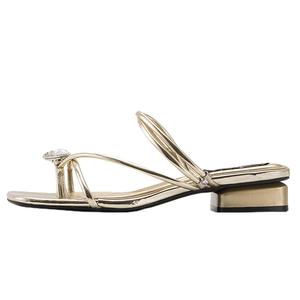 Женские быстросохнущие резиновые сандалии со стразами Wonderful couple, Gold