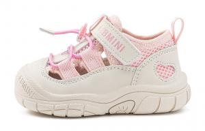 Низкие, устойчивые к истиранию и скольжению детские туфли с анти-ударным эффектом для младенцев и малышей EBMINI, бежевый/розовый