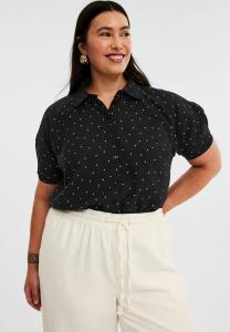 Блуза XLNT by Kappahl WITH COLLAR, Black