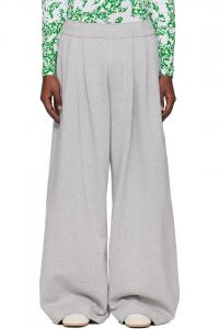 Dries Van Noten Серые плиссированные спортивные штаны