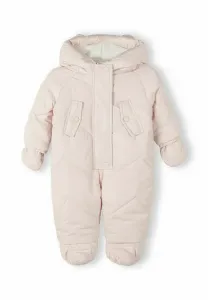 Теплый зимний комбинезон с фиксированным капюшоном Minoti, Light Pink