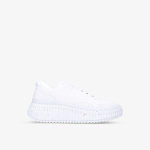 Кроссовки из замши и переработанной сетки с вышивкой Nama Chloe, белый