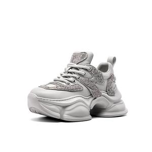 Кроссовки женские толстые низкие Jooc, цвет Space Silver