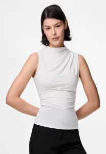 Топ ohne ärmel pcmadison с драпировкой Pieces, Cloud Dancer