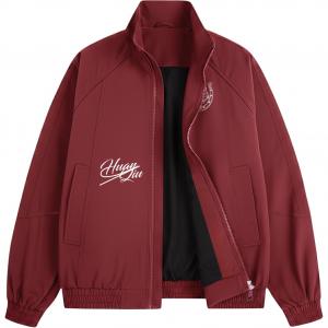 Куртка Unisex Stand Collar Thickened HUANQIU, burgundy