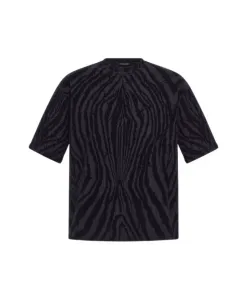 Футболка с принтом «Свобода», произведено в Италии. Roberto Cavalli, черный