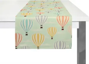 Настольная дорожка Adam "Balloons", (1 шт.), GOTS органическая, сертифицирована CERES 0242, для детей 150х50 см, зеленый