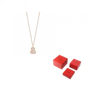 Qeelin Вулу 18К розовое золото с бриллиантами ожерелье женское розовое золото