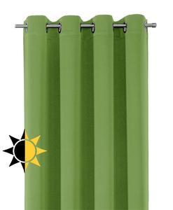 Плотная штора BEAUTEX с люверсами, плотная штора на люверсах, непрозрачная и затемняющая (яблочно-зеленый 140 х 225 см)