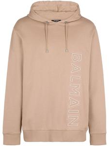 Balmain худи с тисненым логотипом, нейтральный цвет