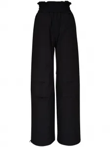 Широкие брюки с завышенной талией MONCLER, черный