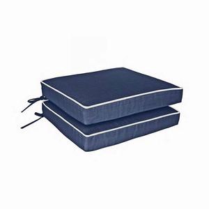 Домашняя страница Мода International O'Linen, набор из 2 подушек для сидений Deluxe Home Fashions International, темно-синий