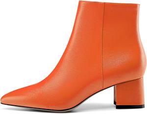 Женские ботинки Castamere с широким каблуком, заостренным носком, на молнии, высота каблука 5 см, Orange