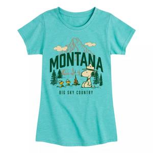 Футболка с рисунком Peanuts Montana для девочек 7–16 лет для кемпинга Licensed Character