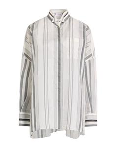 Рубашка Brunello Cucinelli, угольно-серый