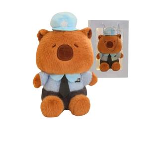 Плюшевая игрушка капибара bee police капибара плюшевая кукла 25 см высота Fat Fat Dragon