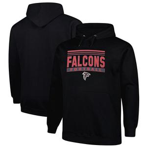 Мужская черная толстовка Atlanta Falcons Big & Tall Pop с капюшоном Fanatics