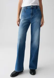 Джинсы с высокой посадкой, длинные, широкие, свободного кроя Opus, Mid Classic Blue