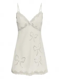 Мини-платье Cori с кружевом и бантом Loveshackfancy, белый