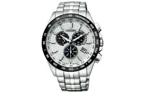 CITIZEN Мужские часы Ecology Drive Collection, кварцевый механизм, ремешок из нержавеющей стали, серебристый циферблат