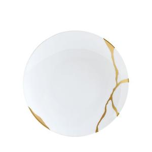Салатная тарелка купе Bernardaud Kintsugi-Sarkis из 24-каратного золота, белый