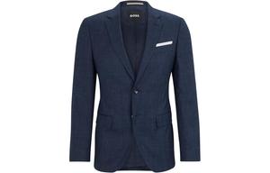 HUGO BOSS Босс Однобортный Приталенный Жакет, Dark Blue