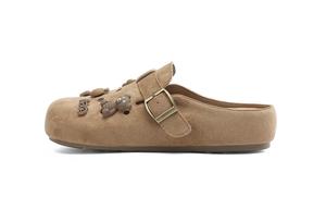 HLA Женские противоскользящие тапочки с закрытым носком, устойчивые к запахам и истиранию, верблюжий цвет, цвет Camel