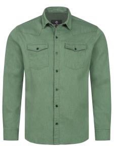 Рубашка на пуговицах классического кроя Rock Creek, зеленый