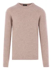 Шерстяной свитер с круглым вырезом Roberto Collina, нейтральный