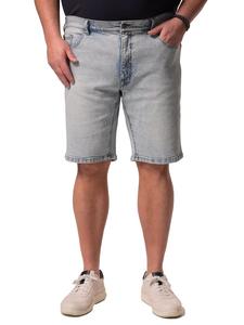 Men Plus Бермуды из выбеленного денима