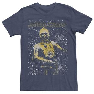 Мужская футболка с рисунком C-3PO Galaxy Star Wars