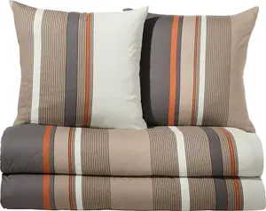 Комплект постельного белья Value Pack, 4 предмета, бежево-серый, 2 x 135 x 220 см + 2 x 80 x 80 см Erwin Müller