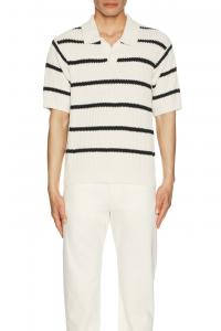 Полосатый свитер-поло Frame, Black Stripe