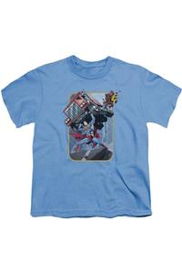 Футболка с коротким рукавом для детей "Супермен поднимет мой грузовик" Gildan, синий