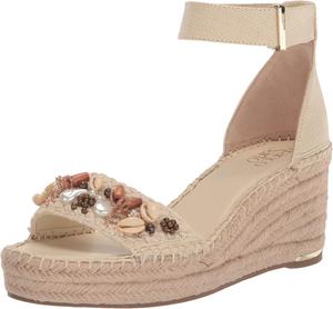 Женские сандалии на танкетке Franco Sarto Clemens из рафии, бежевый