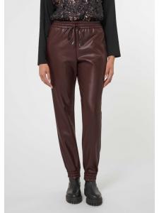 MADELEINE Спортивные брюки из искусственной кожи орехово-коричневого цвета