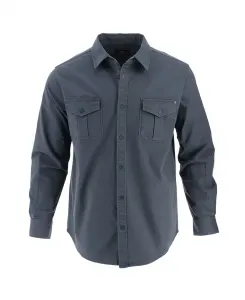 Мужская утепленная универсальная рубашка на пуговицах с длинными рукавами и эластичной тканью Overshirt Thorogood, серый