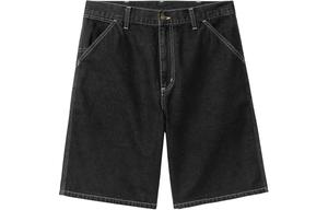 Carhartt WIP Простые джинсовые шорты SS24 мужские выбеленные black
