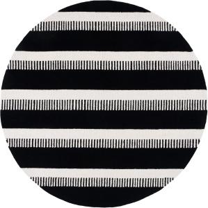 Ковер SAFAVIEH, 183 x 183 см, Genre Collection, Black & Ivory, ручной работы из шерсти, идеально для гостиной, спальни, столовой (GRE153Z)