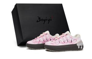 FILA КАРРОТ 2 811 Производство Постепенно Окрашенные Звездное Небо Специальные Низкие Кроссовки для скейтбординга Женские Розово-Коричневые