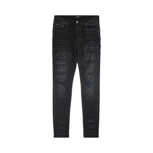 Джинсы Amiri Denim Logo Appliqué Jean, Aged Black