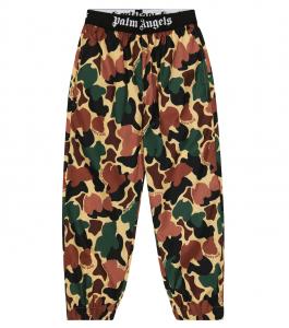 Камуфляжные спортивные штаны Palm Angels Kids, Military Brown