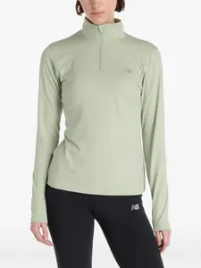 Толстовка с воротником на молнии New Balance, зеленый