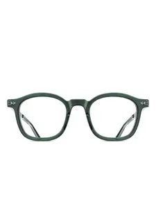 Очки в круглой оправе с прозрачными линзами Matsuda, зеленый