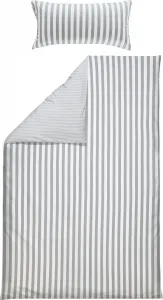 Двустороннее постельное белье , серебристо-белое, 1x 155x240 см + 1x 40x80 см Erwin Müller