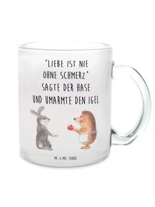 Стакан для питья с изображением кролика и ежа, прозрачный. Mr. & Mrs. Panda