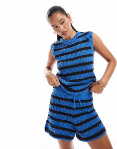 Вязаный топ крючком ASOS DESIGN в полоску