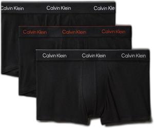 Комплект из 3-х мужских трусов-боксеров Calvin Klein Icon Cotton Stretch с низкой посадкой, Black Bodies W/ Chalk, Curried Pumpkin, Casual Blue Logos