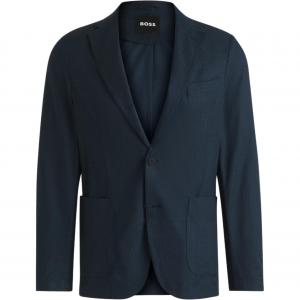 HUGO BOSS Босс Однобортный Приталенный Жакет, Dark Blue