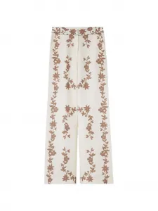 Прямые брюки с цветочным принтом Claudie Pierlot, бежевый